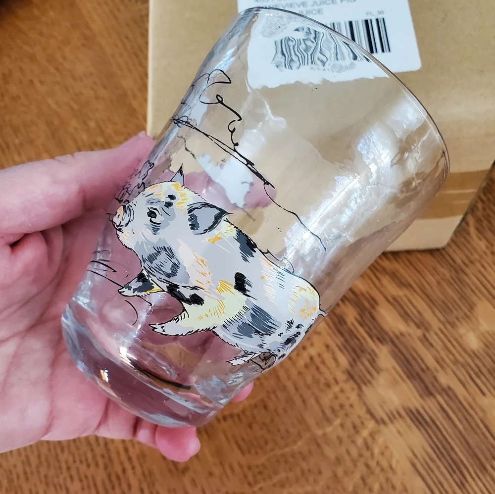 Anthropologie Genevieve Pig Juice Glass